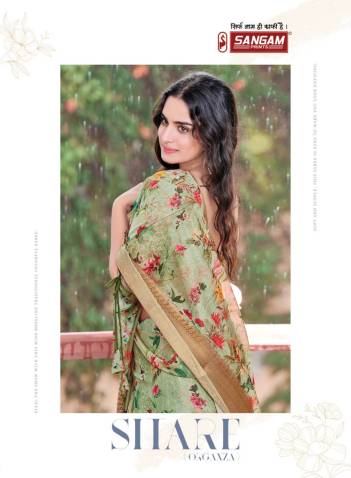 Sitare by Sangam Print organza Saree Wholesaler in Surat